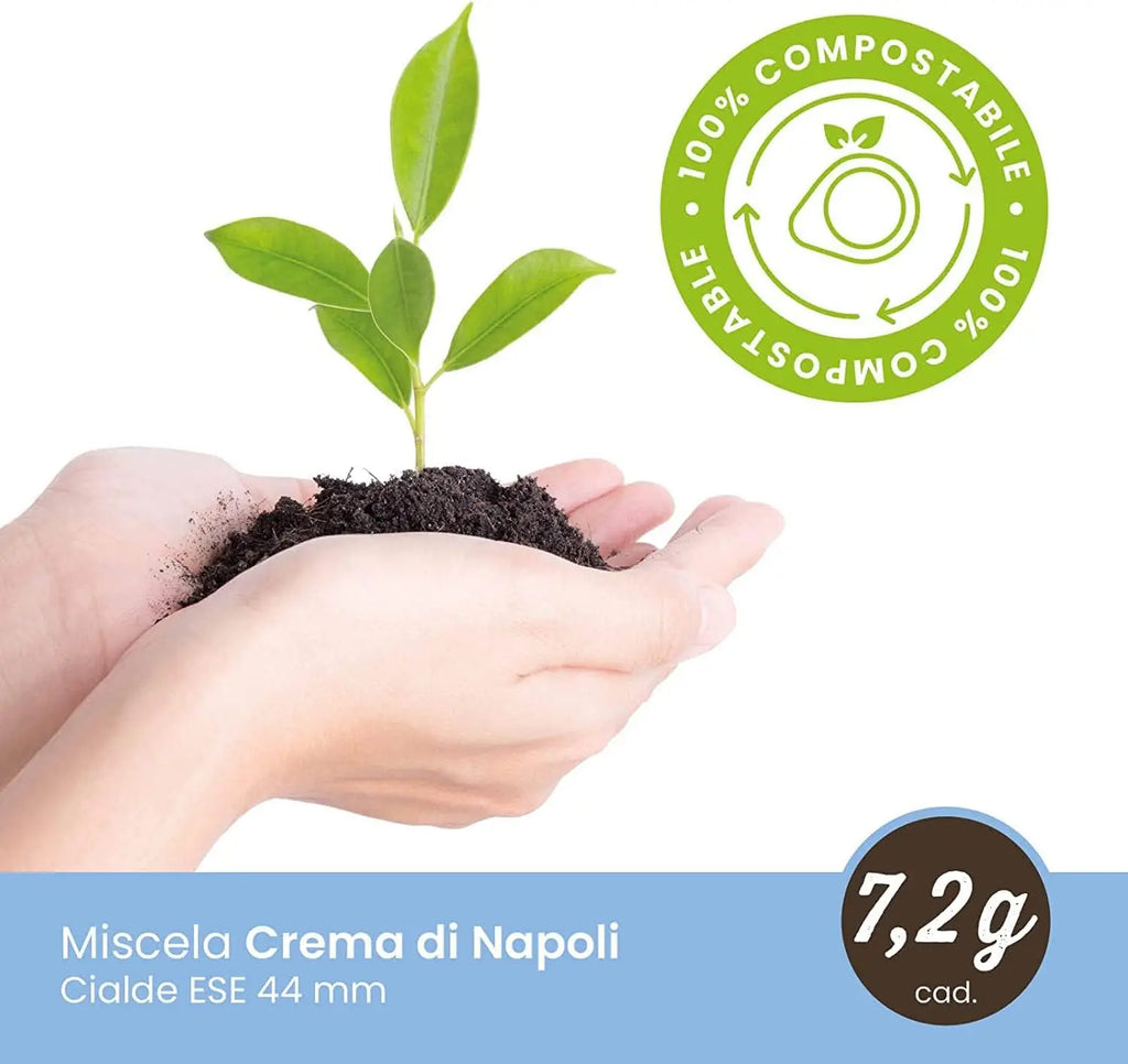 Cialde Caffè Toraldo miscela Crema di Napoli ESE 44 mm (50 Unità)