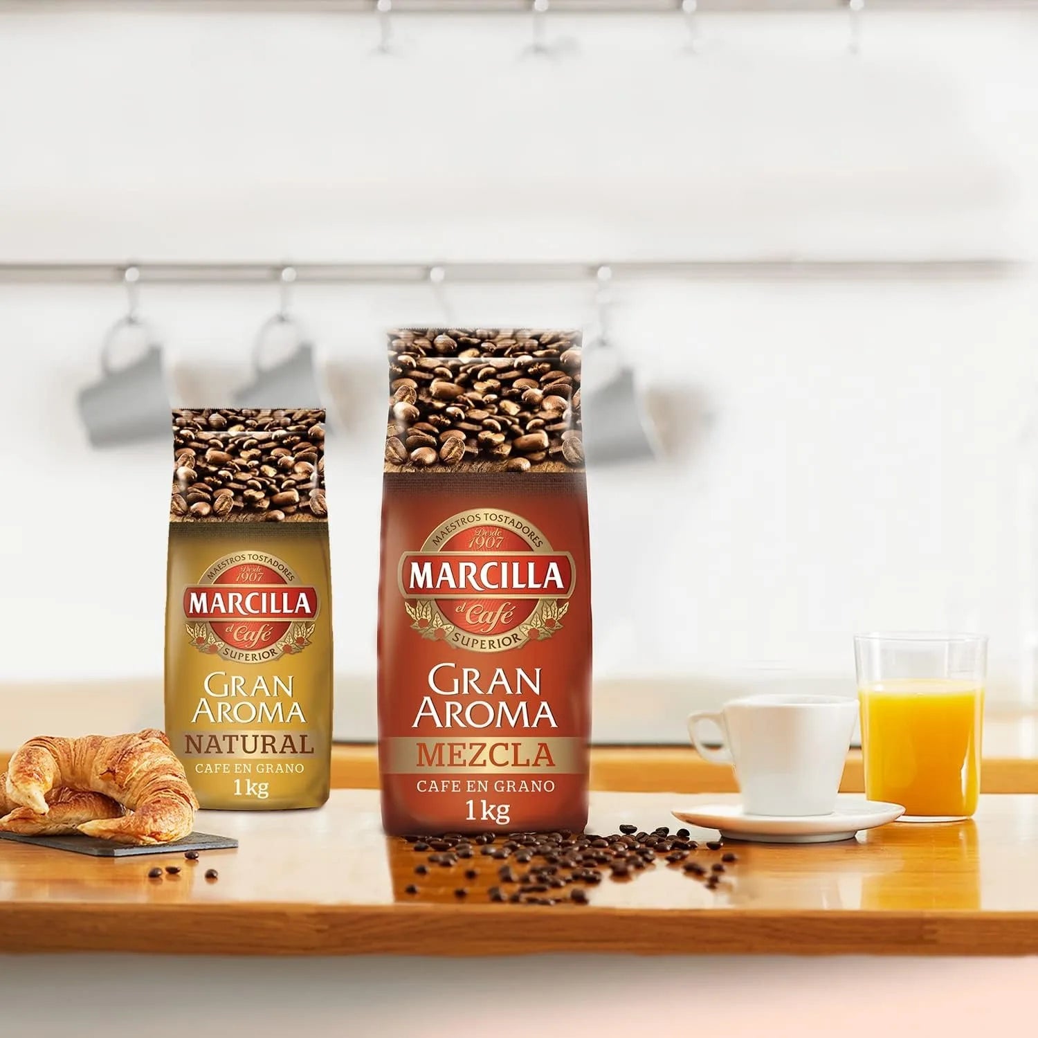 MARCILLA Ottimo aroma - Mix di chicchi di caffè 80/20 - 1 kg