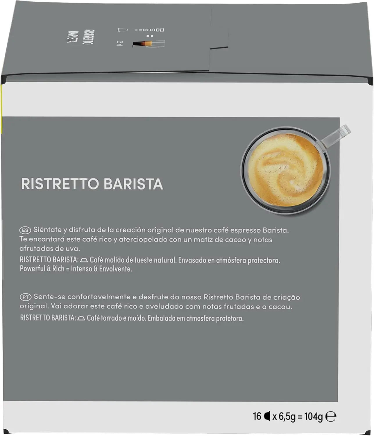NESCAFÉ Dolce Gusto Ristretto Barista, 48 capsule, Espresso forte, Intensità 9, Caffè tostato intenso (confezione 3 x 16)