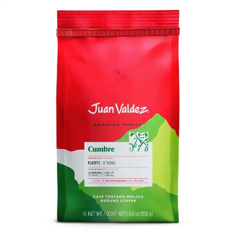 Caffè al mosto Juan Valdez, 250gr / 8,8 once Caffè tostato macinato forte colombiano al 100%