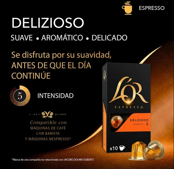 Capsule caffè L'OR Delizioso intensità 11 (scatola da 50 capsule)