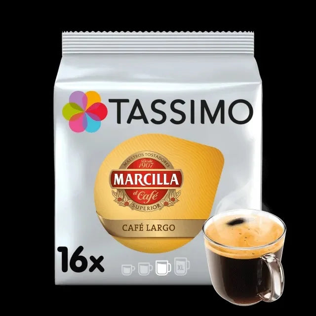TASSIMO Marcilla Capsule Long Coffee - PACK 5 confezioni da 16 capsule, 80 capsule di meraviglioso caffè lungo