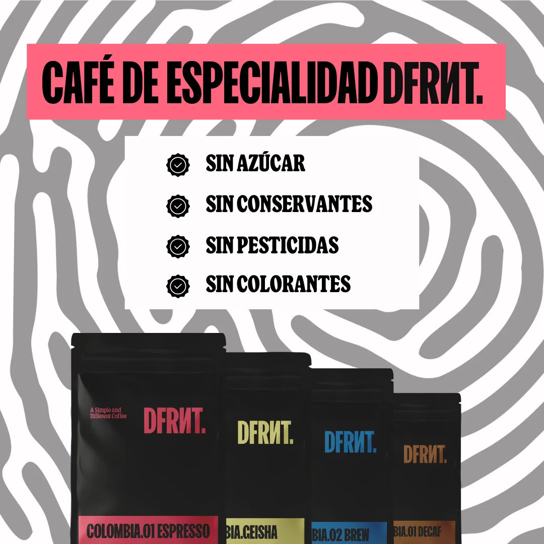Capsule di caffè specializzate DFRNT.DECAF Decaffeinated Colombia - Espresso ideale - Compatibile con Nespresso - Biodegradabile