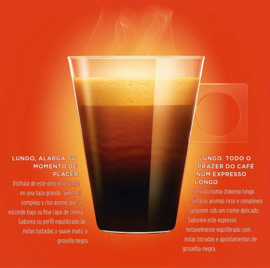 Nescafé Dolce Gusto LUNGO, Confezione da 3 x 16 capsule - Totale: 48 capsule di caffè lungo, prolunga il tuo momento di piacere.