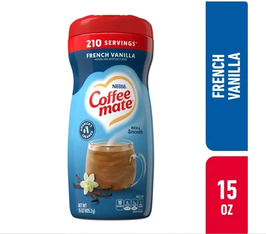 Coffee Mate Nestlé French Vanilla 425,2gr/ 15oz Polvere al gusto di vaniglia