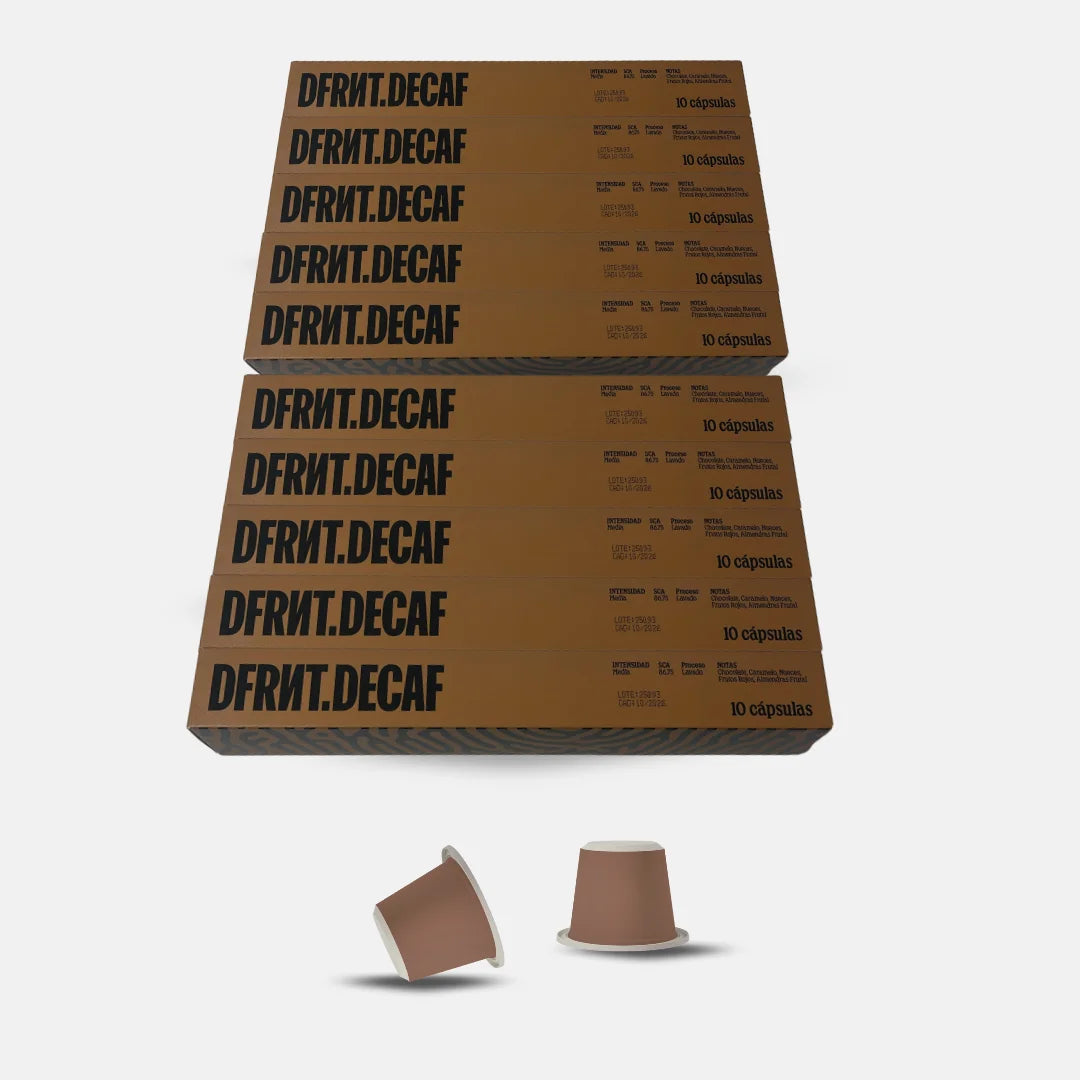 Capsule di caffè specializzate DFRNT.DECAF Decaffeinated Colombia - Espresso ideale - Compatibile con Nespresso - Biodegradabile
