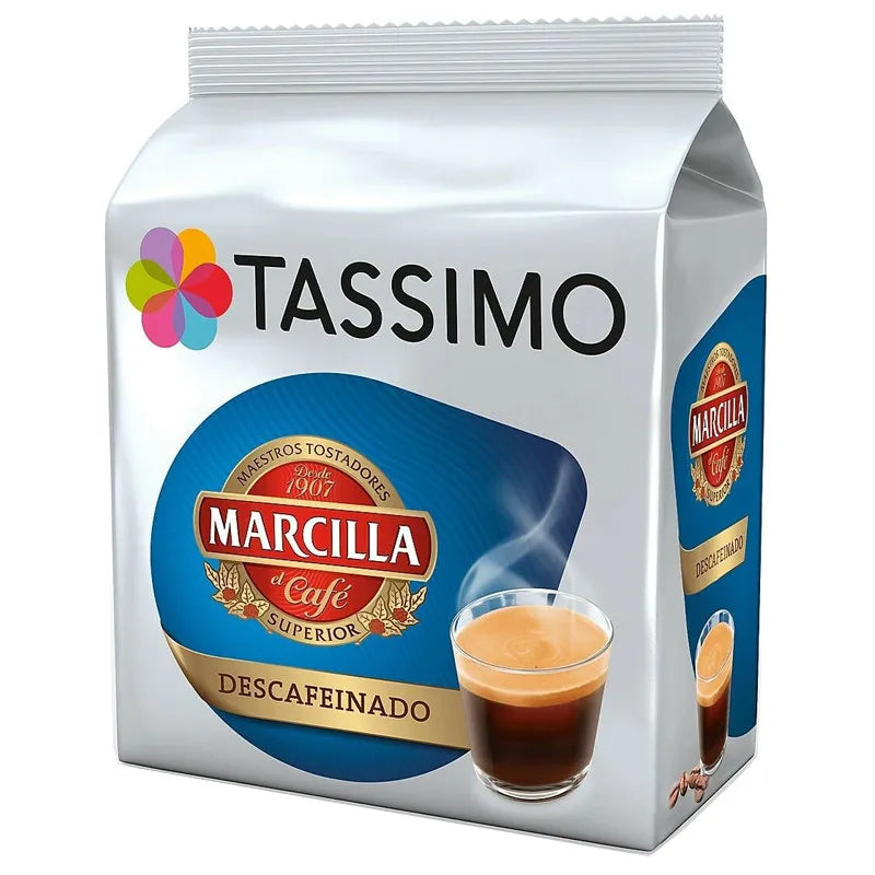 TASSIMO MARCILLA Capsule di Caffè Decafinato - CONFEZIONE 5 confezioni da 16 capsule, 80 capsule di perfetto caffè decaffeinato