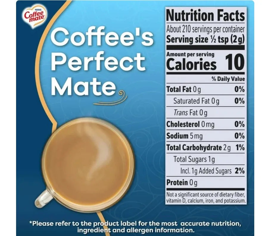 Coffee Mate Nestlé French Vanilla 425,2gr/ 15oz Polvere al gusto di vaniglia