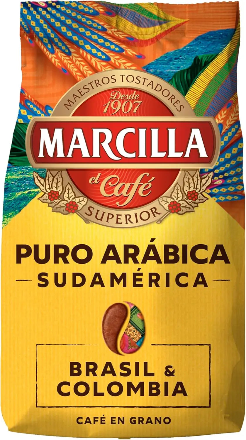 Marcilla Coffee Pure Grain Arabica Sud America Brasile e Colombia 400 g*2 sacchi