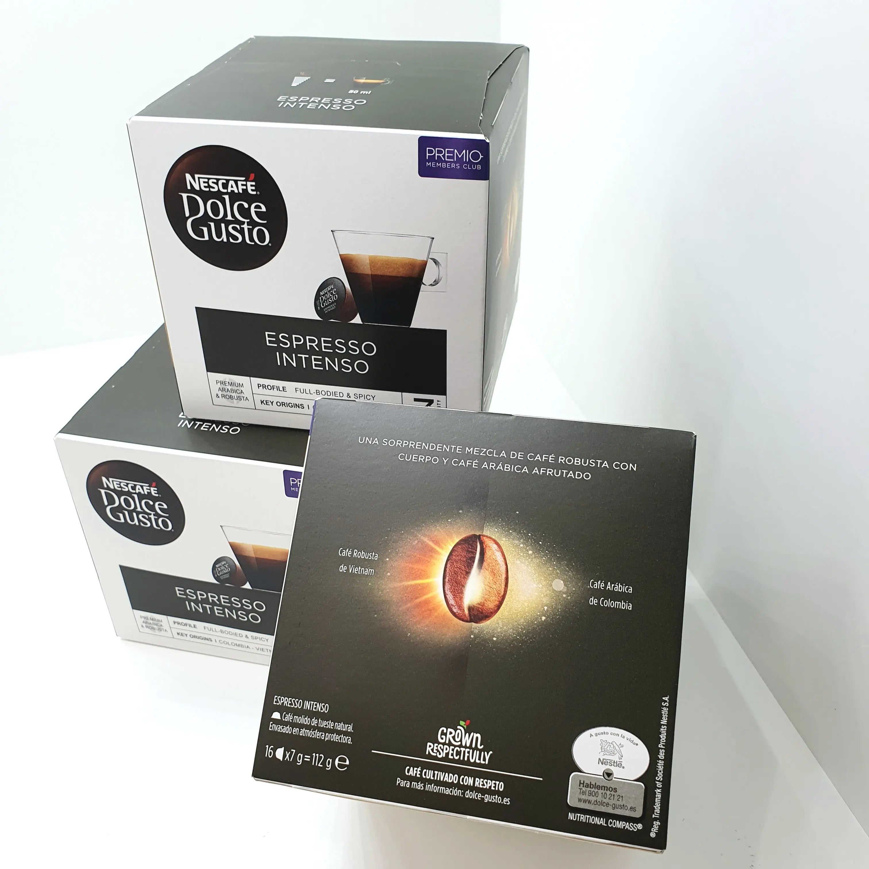 Nescafé Dolce Gusto - Caffè capsule Espresso intenso, Confezione da 3 x 16 capsule - Totale: 48 capsule di caffè. Valido per le macchine da caffè Dolce Gusto