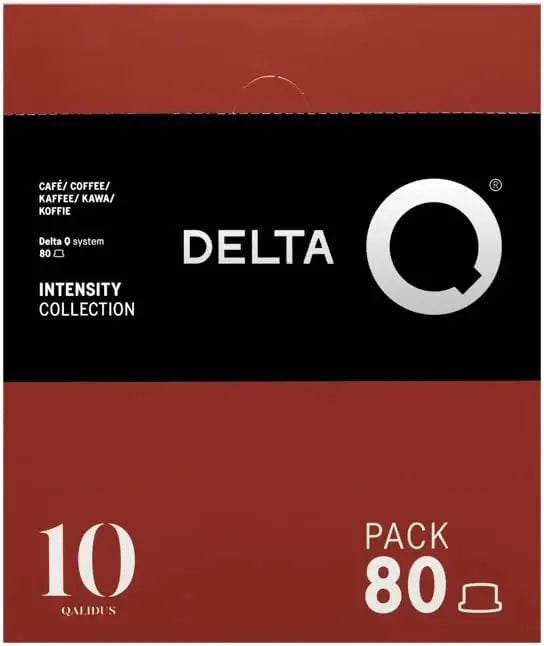 Delta Q - Capsule di caffè macinato Qalidus - Espresso intenso con note caramellate - Intensità 10 - Macinato naturale - 80 capsule