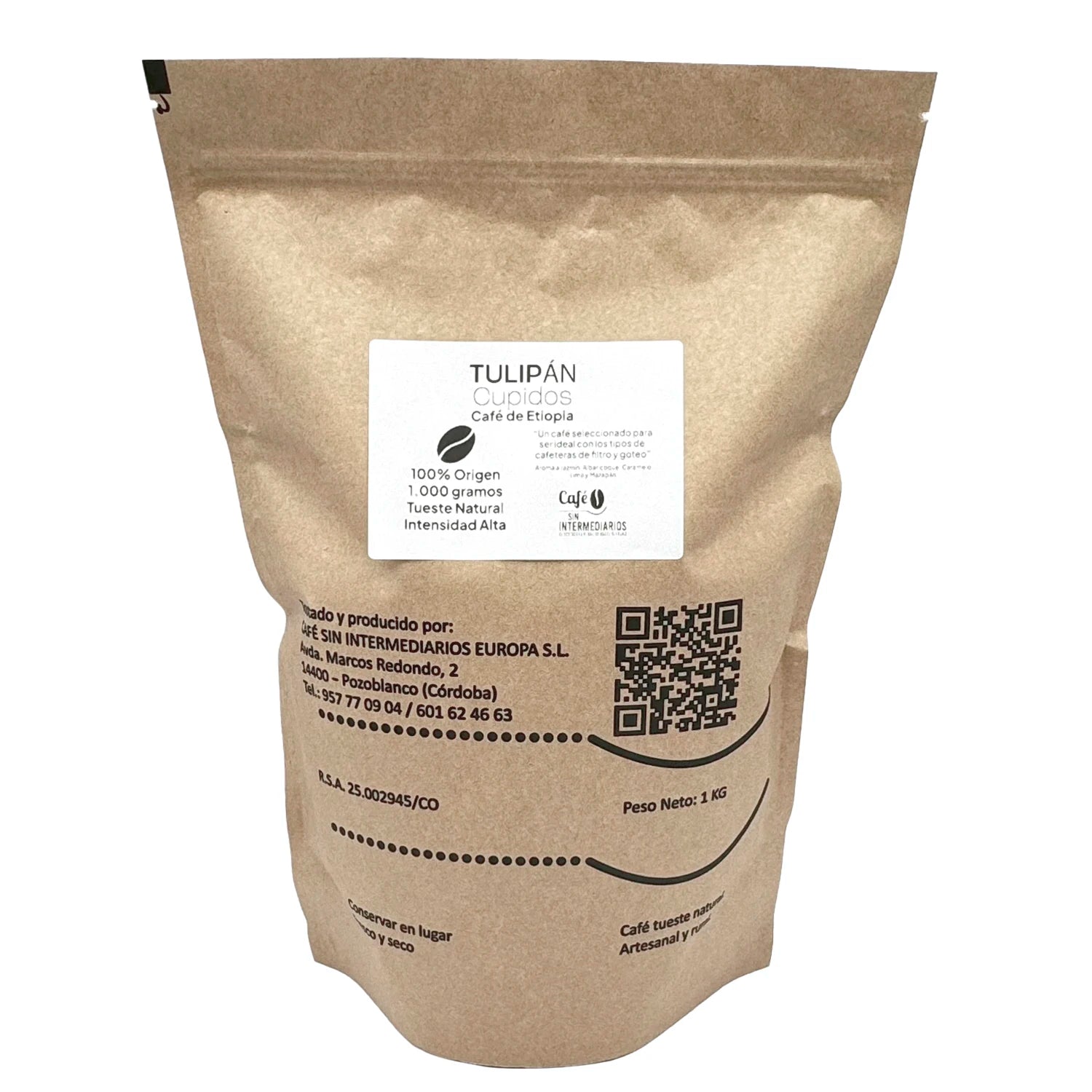 CAFFÈ SENZA INTERMEDIATORI - Tulipan - Caffè Etiope 1Kg |    Toast settimanale |    Spedizione con consegna a terra. |    Alta intensità |    Caffè Solo Perfetto