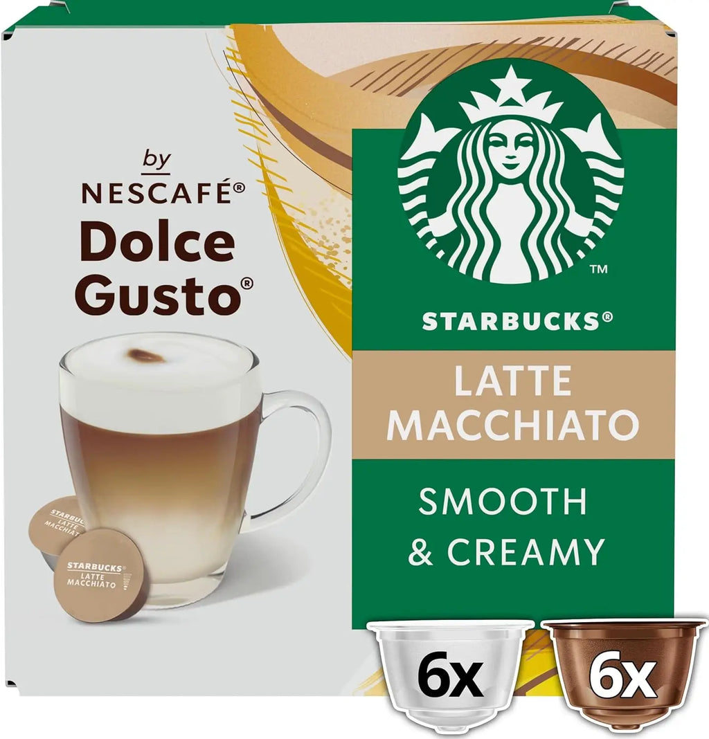 Capsule di caffè STARBUCKS Latte Macchiato di Nescafé Dolce Gusto 3 x 12 (36 capsule, 18 bevande)