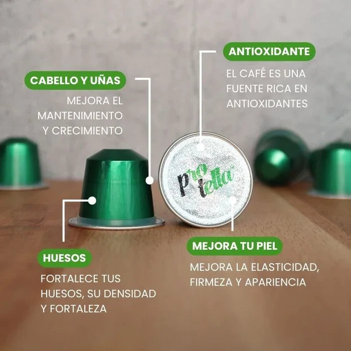 Protella Coffee Collageno 10x 40g - Pelle capsule radiosa - 50% Caffè + 50% Collagene