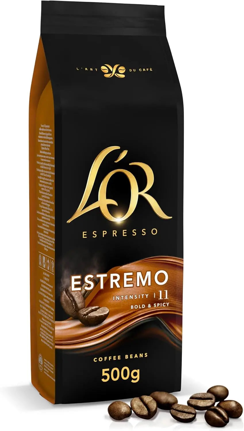 L'OR 2x500g Espresso Colombia Chicchi di Caffè Naturali 100% Arabica-L'OR 2x450 gr Caffè Espresso Chicchi Passione Rossa Maranello Espresso-L'OR 2*500g Espresso Brasile Chicchi di Caffè Naturali 100% Arabo-a