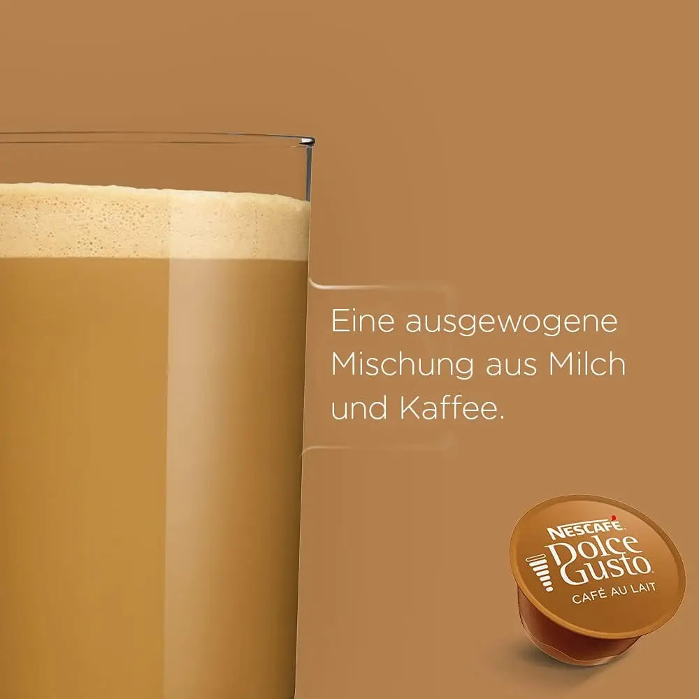 Nescafé Dolce Gusto Caffè al Latte, Confezione da 3 x 16 Capsule - Totale: 48 Capsule di Caffè