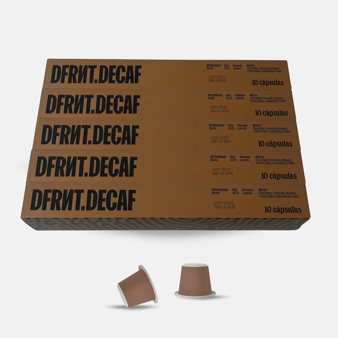 Capsule di caffè specializzate DFRNT.DECAF Decaffeinated Colombia - Espresso ideale - Compatibile con Nespresso - Biodegradabile