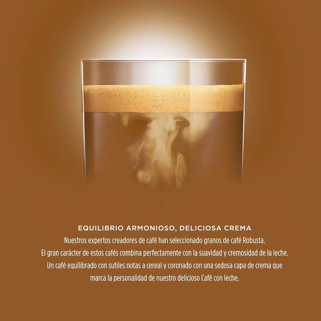 Nescafé Dolce Gusto Caffè al Latte, Confezione da 3 x 16 Capsule - Totale: 48 Capsule di Caffè