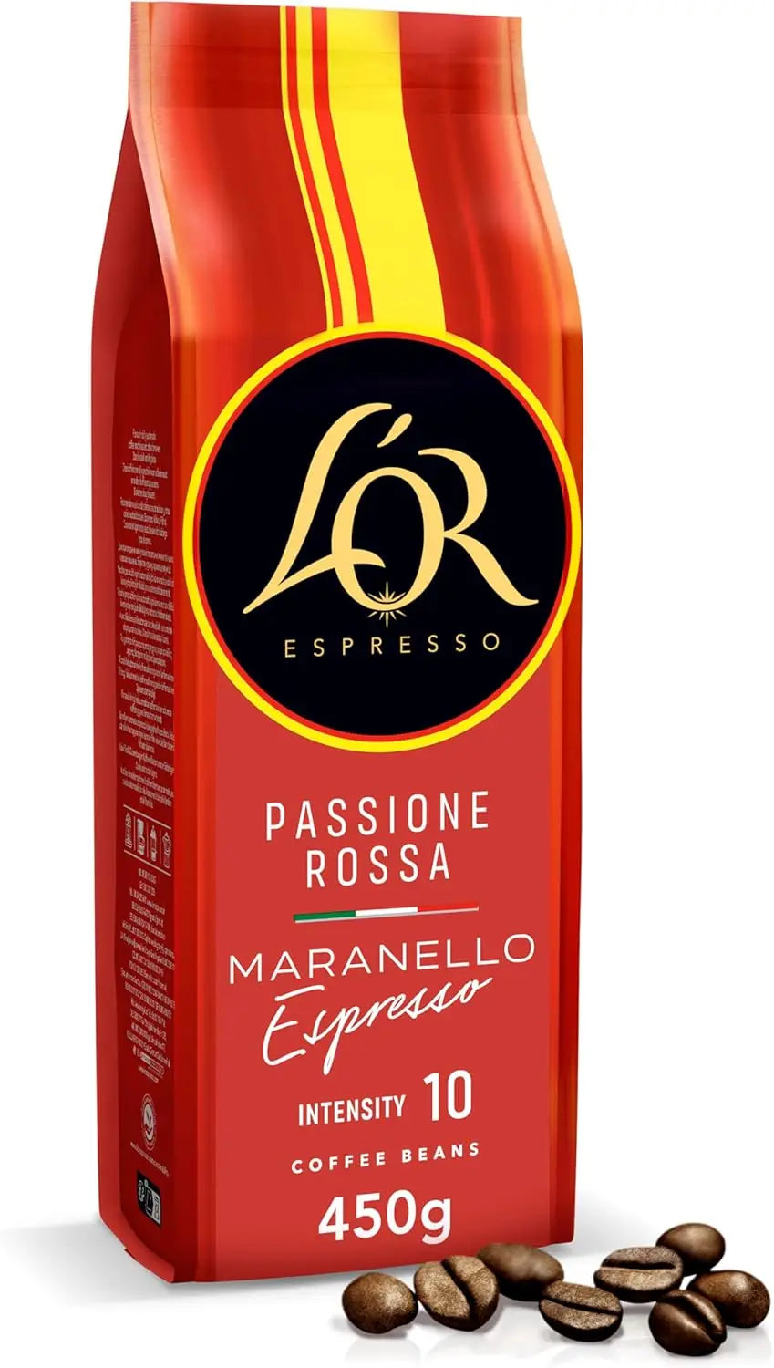 L'OR 2x500g Espresso Colombia Chicchi di Caffè Naturali 100% Arabica-L'OR 2x450 gr Caffè Espresso Chicchi Passione Rossa Maranello Espresso-L'OR 2*500g Espresso Brasile Chicchi di Caffè Naturali 100% Arabo-a