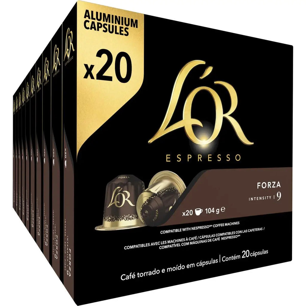 L'Or Café Forza Intensidad 9 - Confezione da 200 capsule compatibili con Nespresso