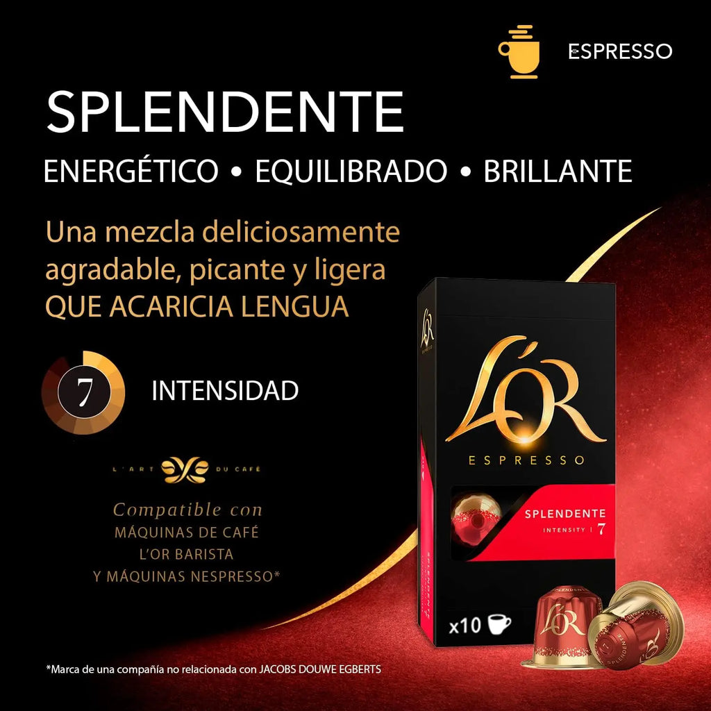 Capsule caffè L'OR Splendente intensità 7 (scatola da 50 capsule)