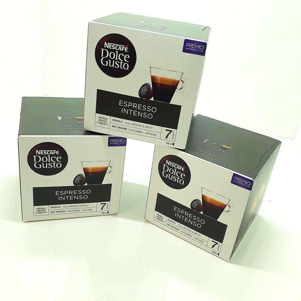 Nescafé Dolce Gusto - Caffè capsule Espresso intenso, Confezione da 3 x 16 capsule - Totale: 48 capsule di caffè. Valido per le macchine da caffè Dolce Gusto