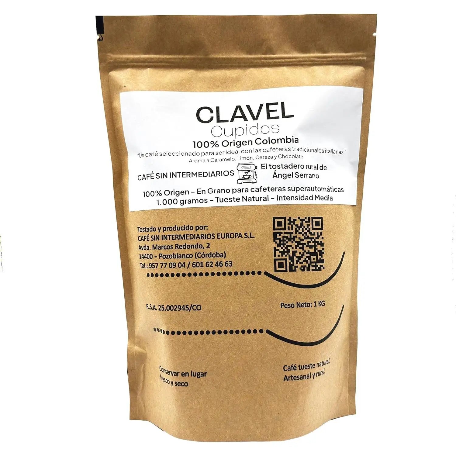 CAFÈ SENZA INTERMEDIARI - Clavel - Caffè Colombia 1Kg |   Toast settimanale |   Spedizione con consegna a terra. |   Bassa intensità |   Caffè Solo Perfetto