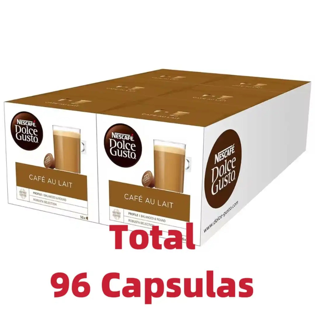 NESCAFE DOLCE GUSTO caffè con latte intensità 7 custodia 16 capsule-TOTAL 96 capsule