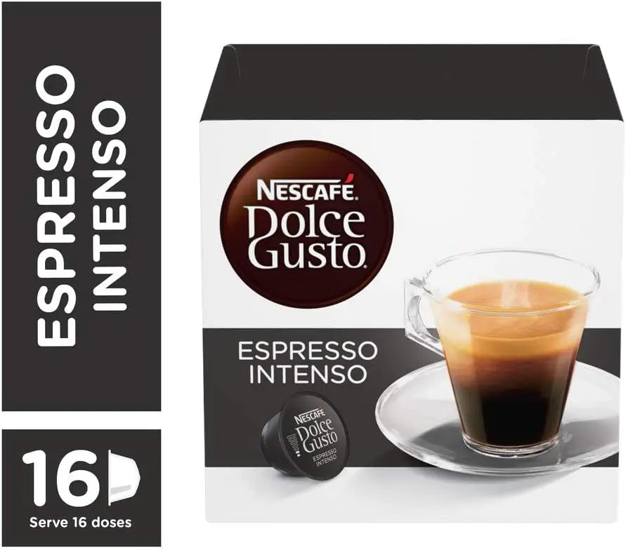Nescafé Dolce Gusto - Caffè capsule Espresso intenso, Confezione da 3 x 16 capsule - Totale: 48 capsule di caffè. Valido per le macchine da caffè Dolce Gusto