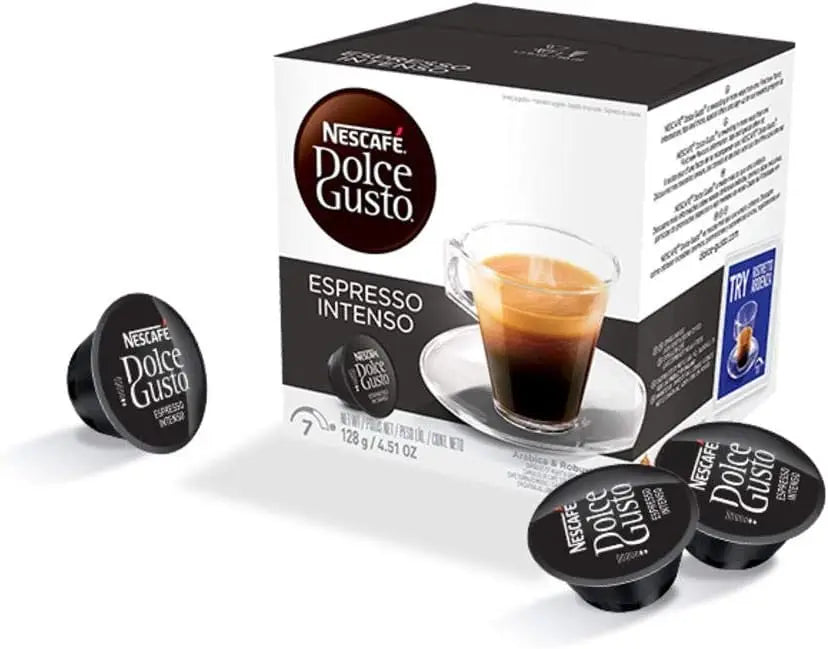 Nescafé Dolce Gusto - Caffè capsule Espresso intenso, Confezione da 3 x 16 capsule - Totale: 48 capsule di caffè. Valido per le macchine da caffè Dolce Gusto