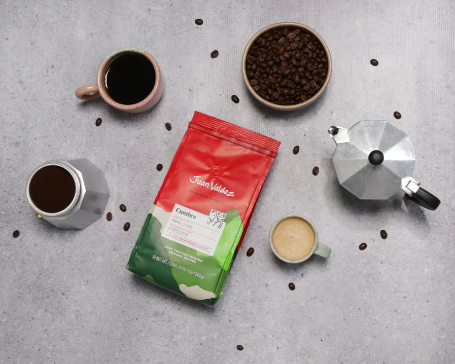 Caffè al mosto Juan Valdez, 250gr / 8,8 once Caffè tostato macinato forte colombiano al 100%