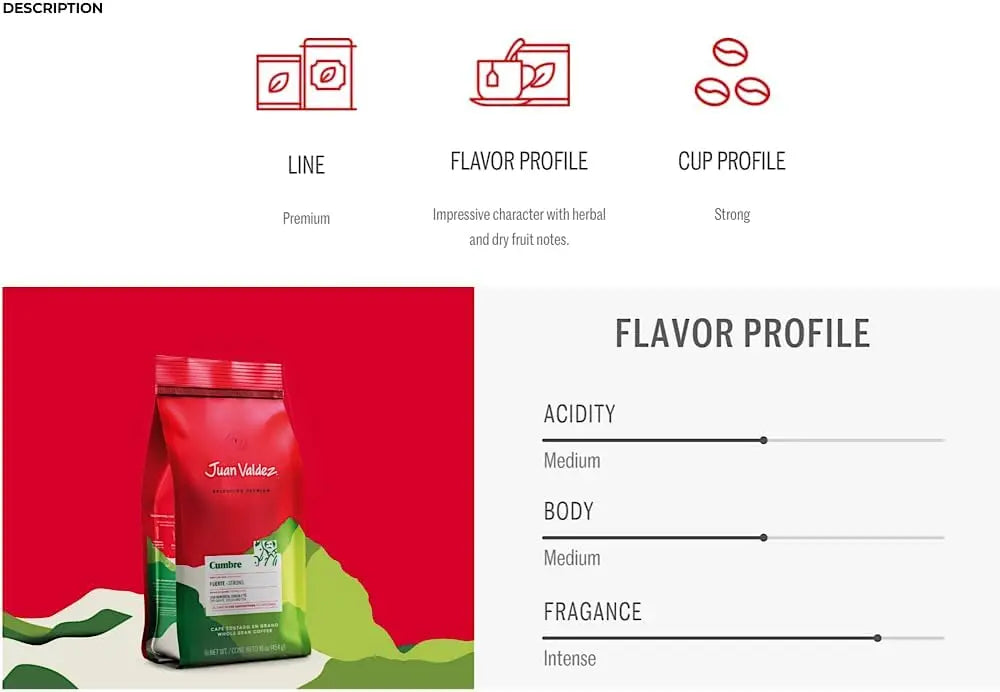 Caffè al mosto Juan Valdez, 250gr / 8,8 once Caffè tostato macinato forte colombiano al 100%