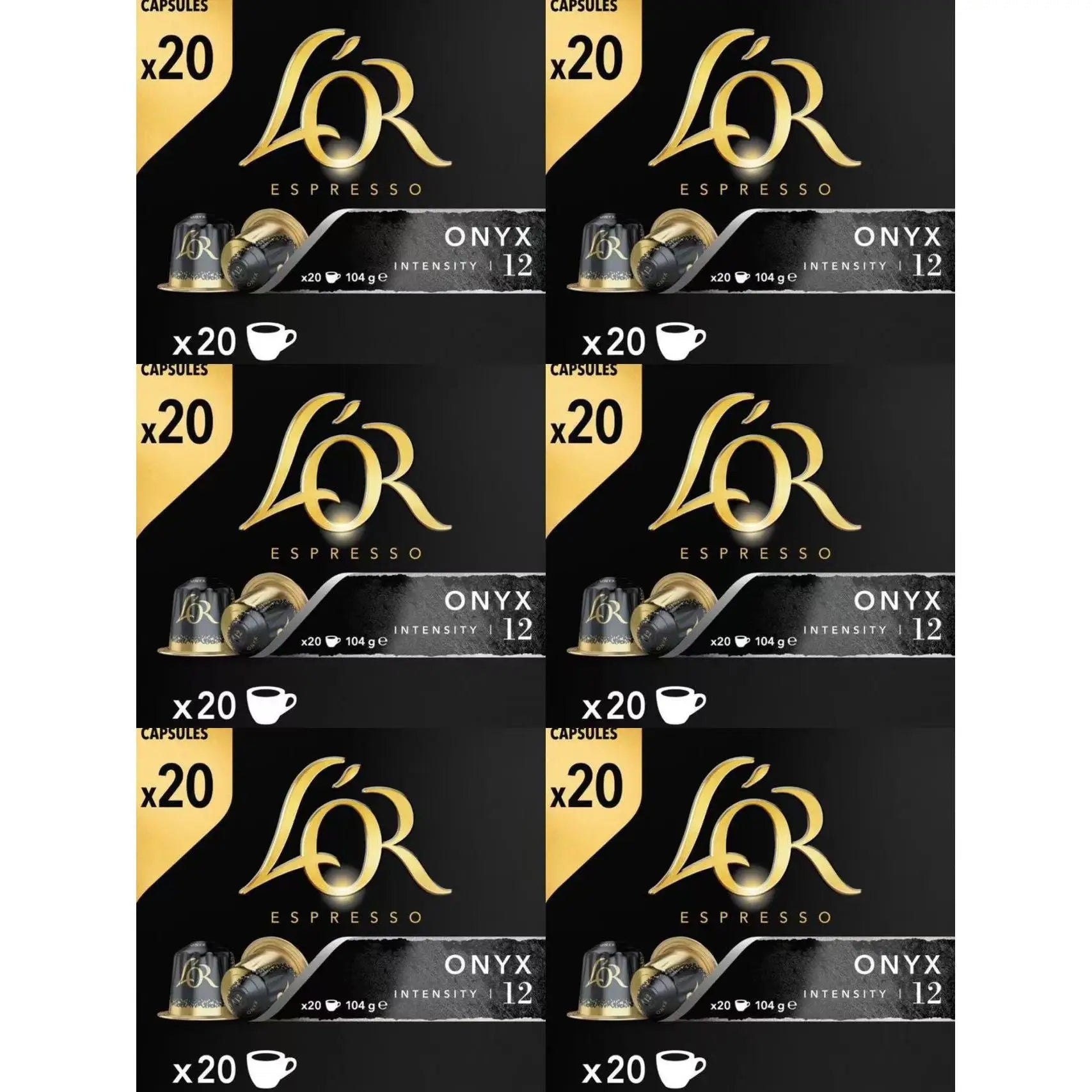 L'OR ESPRESSO caffè totale 120 capsule 20 capsule *6 confezione di onice