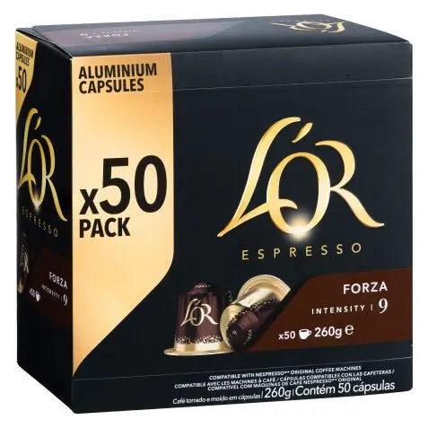 Capsule caffè L'OR Forza intensità 9 (scatola da 50 capsule)