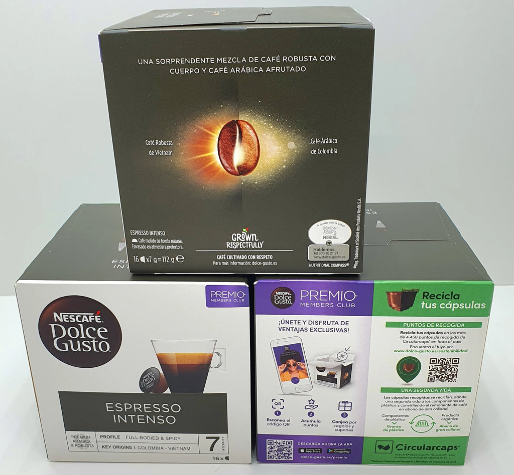 Nescafé Dolce Gusto - Caffè capsule Espresso intenso, Confezione da 3 x 16 capsule - Totale: 48 capsule di caffè. Valido per le macchine da caffè Dolce Gusto