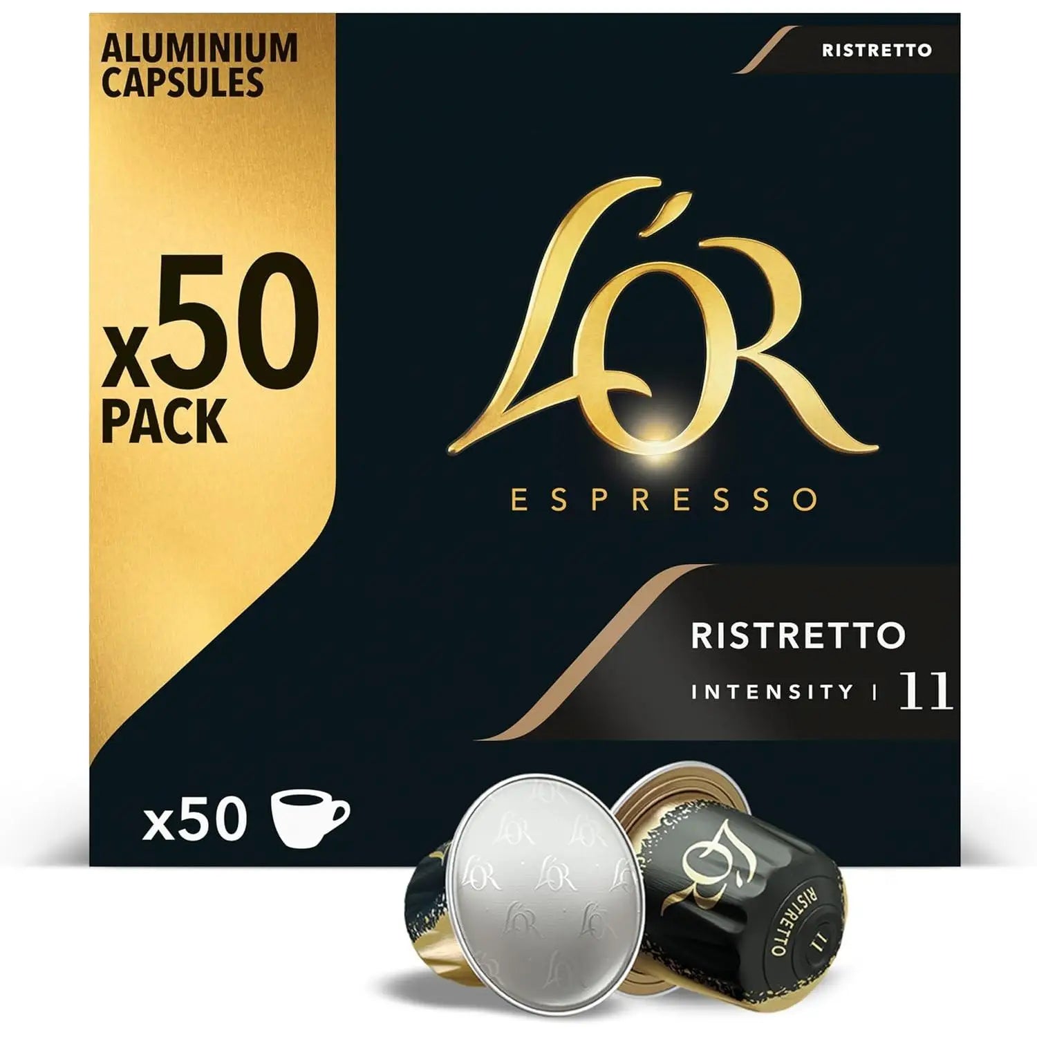 Capsule di caffè L'OR Ristretto intensità 11 (scatola da 50 capsule)