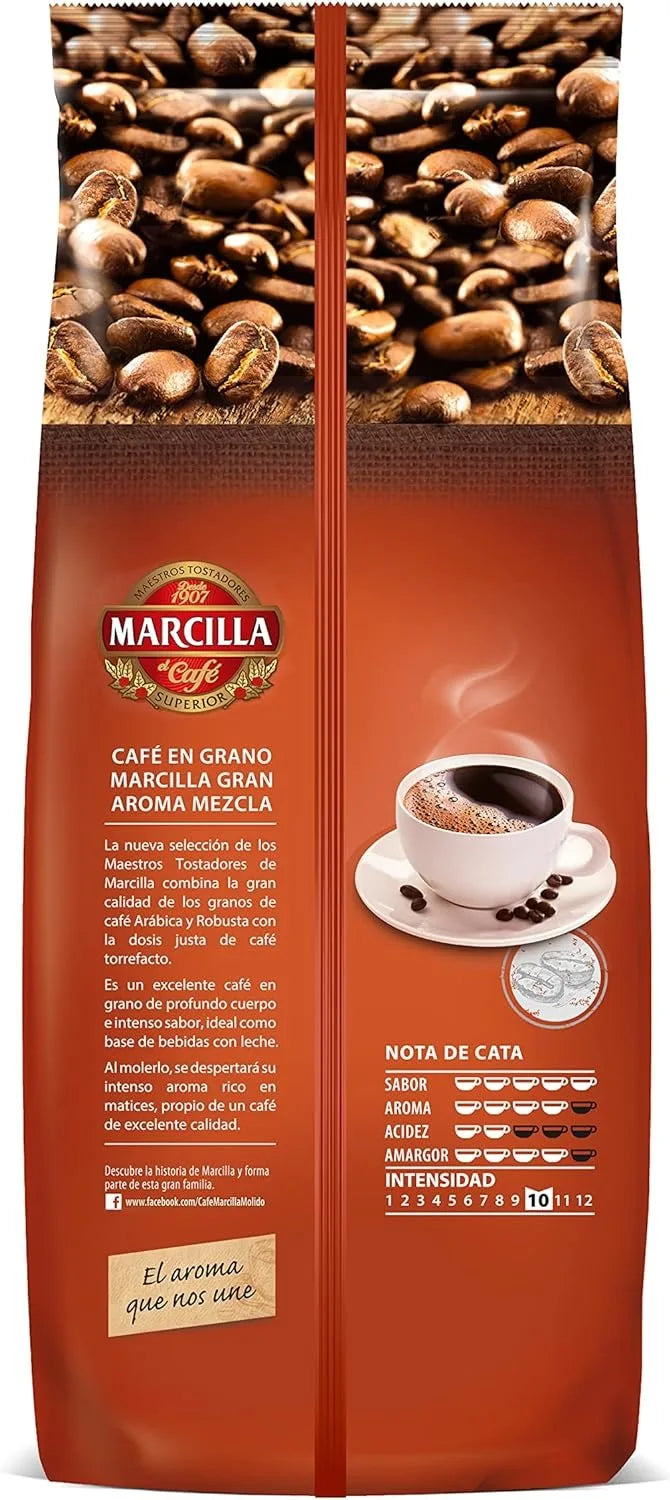 MARCILLA Ottimo aroma - Mix di chicchi di caffè 80/20 - 1 kg