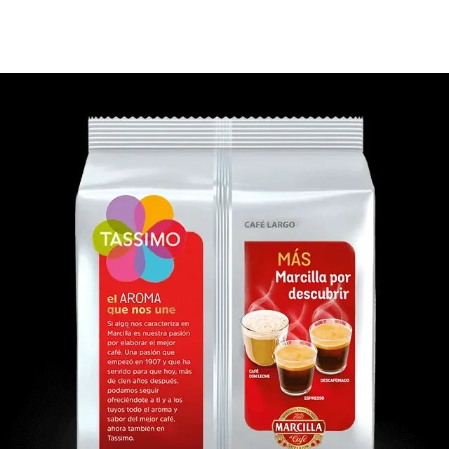 TASSIMO Marcilla Capsule Long Coffee - PACK 5 confezioni da 16 capsule, 80 capsule di meraviglioso caffè lungo