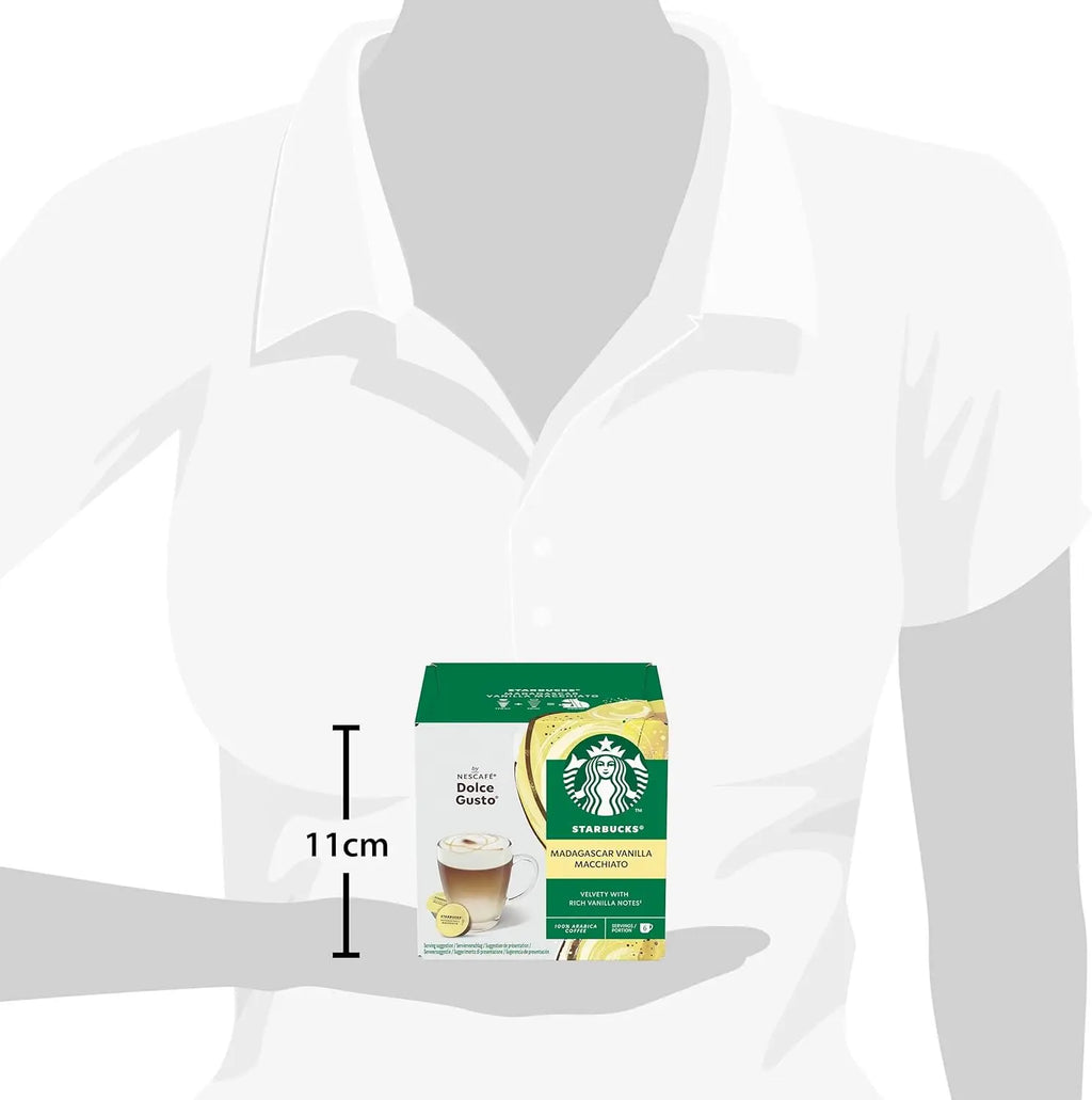 STARBUCKS Capsule di caffè Vanilla Latte Macchiato De Nescafe Dolce Gusto, 36 unità (confezione da 3x12 capsule)