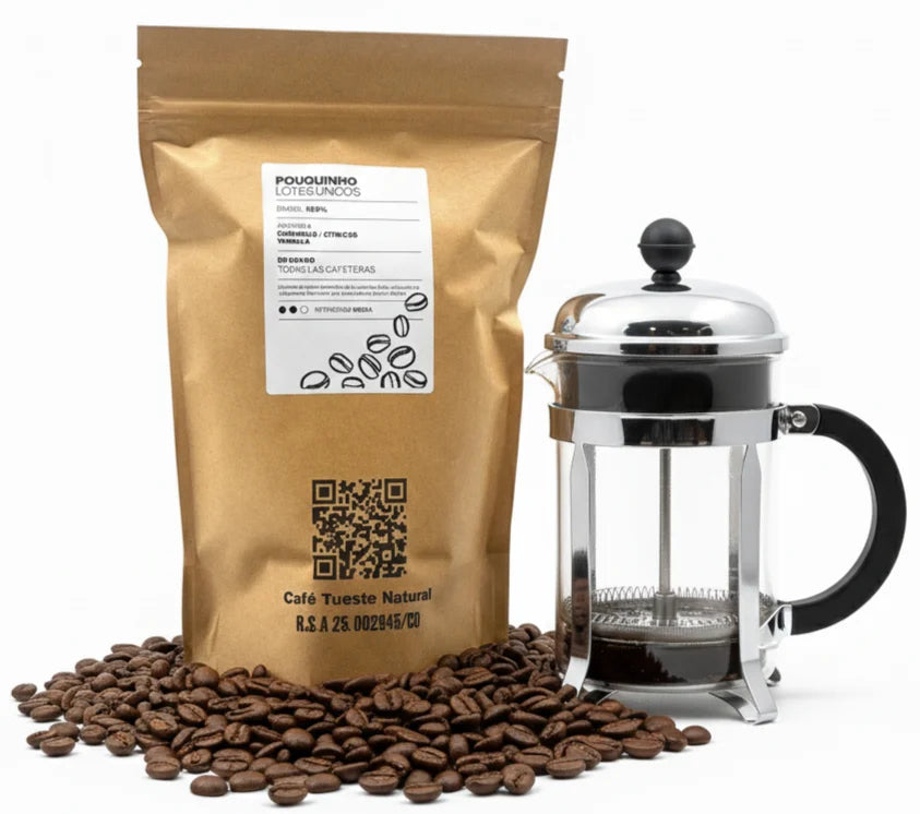 CAFÈ SENZA INTERMEDIARI |   Chicchi di caffè Pouquinho |   Tostatura settimanale |   Imballaggio per la spedizione |   Intensità media |   Caffè brasiliano