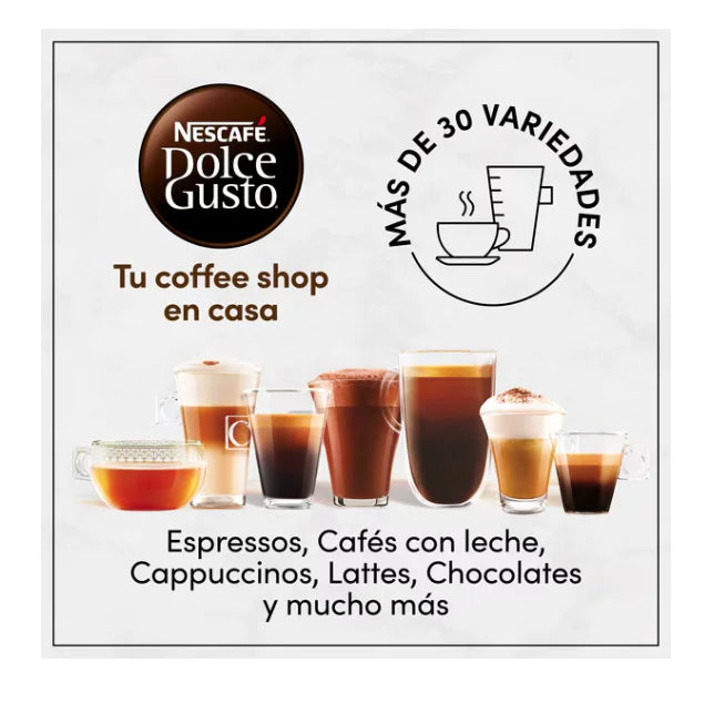 NESCAFE DOLCE GUSTO caffè con latte intensità 7 custodia 16 capsule-TOTAL 96 capsule