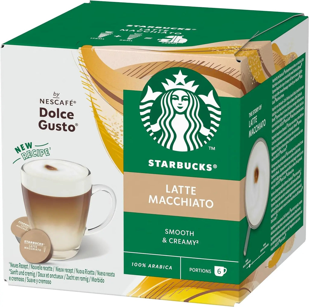 Capsule di caffè STARBUCKS Latte Macchiato di Nescafé Dolce Gusto 3 x 12 (36 capsule, 18 bevande)