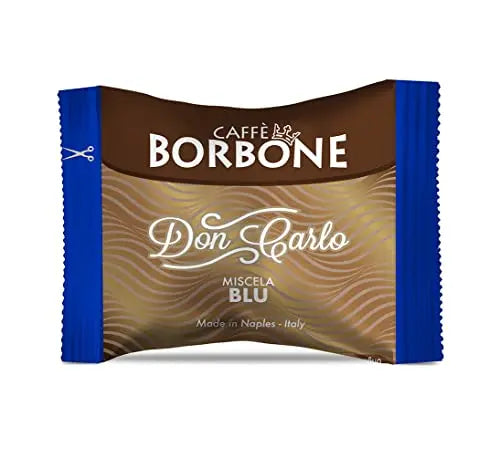 Caffè Borbone Don Carlo, Miscela Blu - 100 Capsule - Compatibili con le Macchine ad uso domestico Lavazza* A Modo Mio*