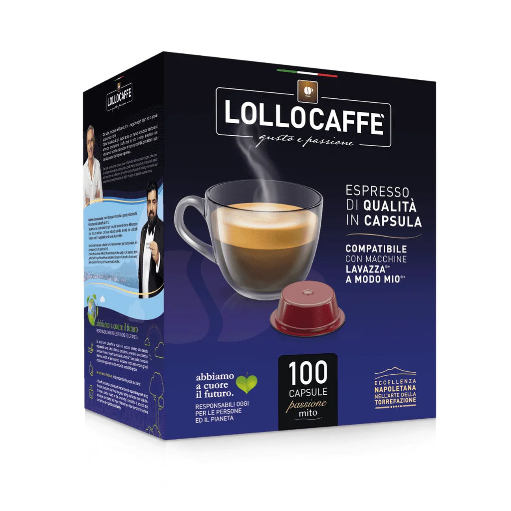 100 Capsule Caffè Lollo Compatibili con Macchine Lavazza A Modo Mio