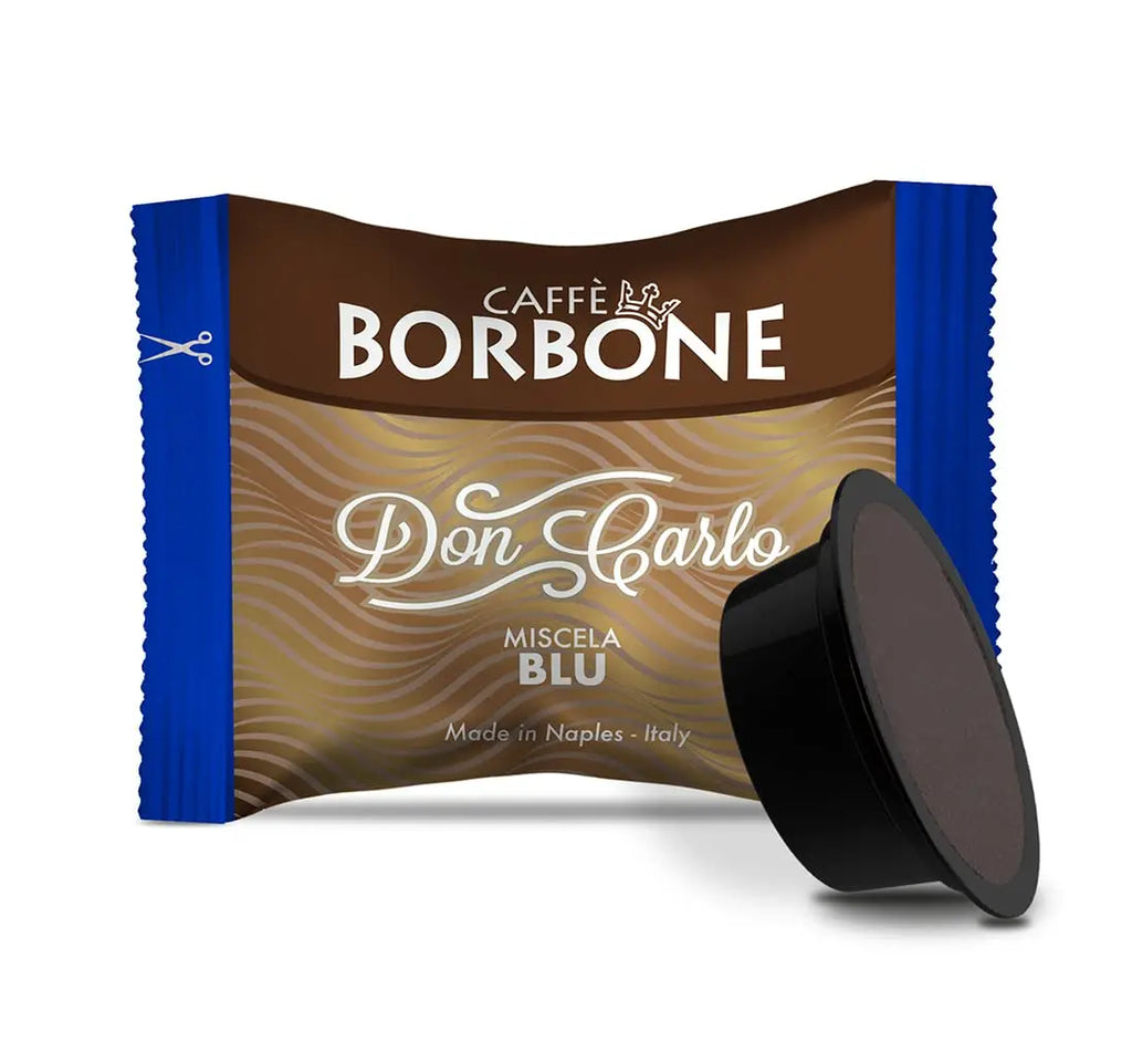 Caffè Borbone Don Carlo, Miscela Blu - 100 Capsule - Compatibili con le Macchine ad uso domestico Lavazza* A Modo Mio*