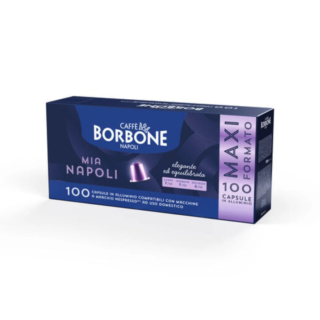 100 Capsule Caffè Borbone in Alluminio Compatibili con Macchine Nespresso (10x10pz)