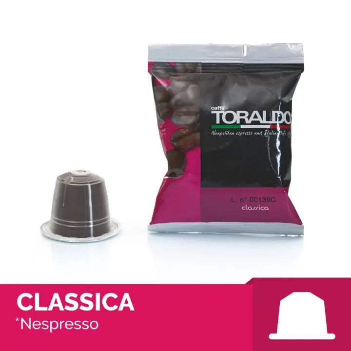 100 Capsule Caffè Toraldo Compatibili con Macchine Nespresso