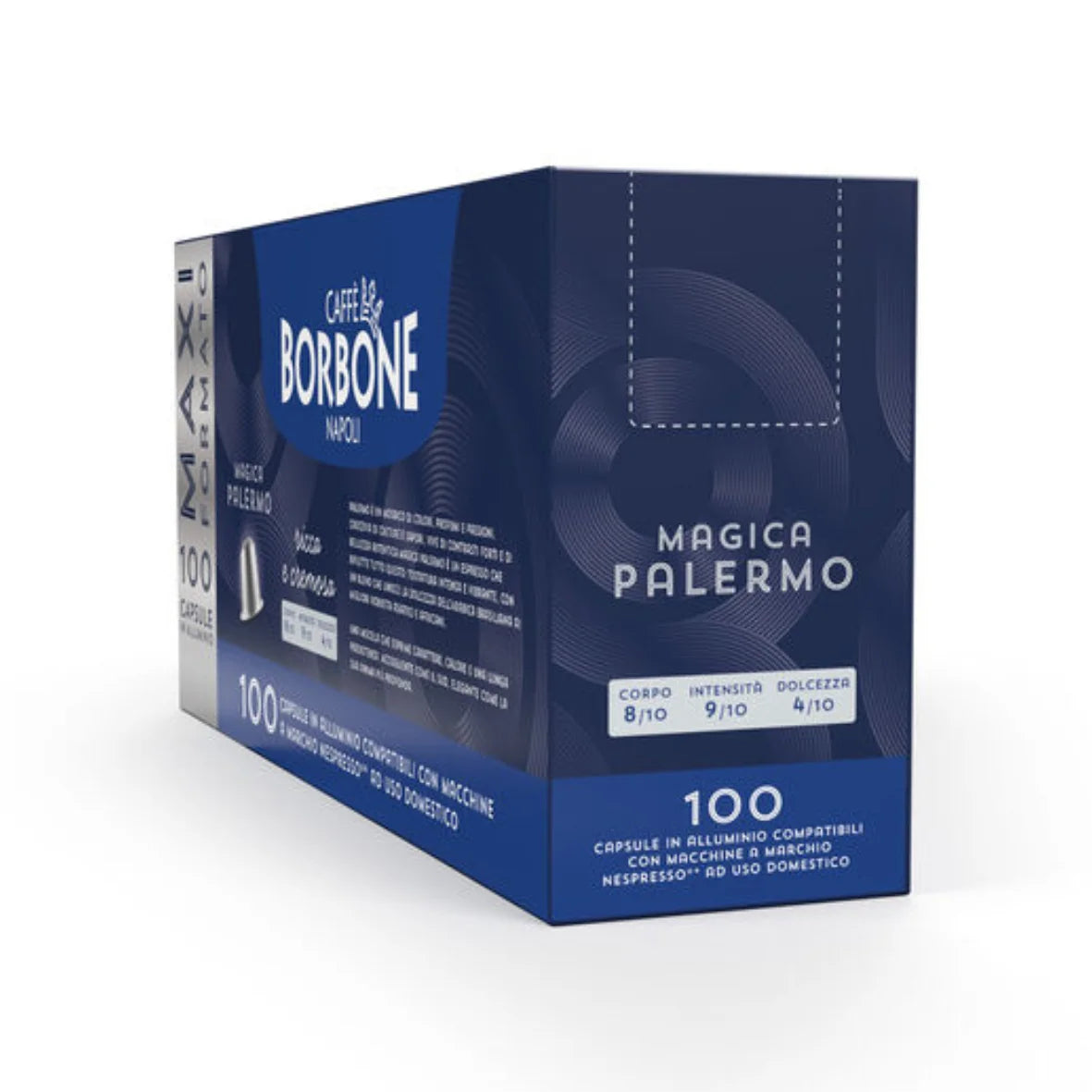 100 Capsule Caffè Borbone in Alluminio Compatibili con Macchine Nespresso (10x10pz)
