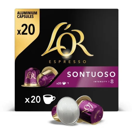 L'OR ESPRESSO caffè totale 120 capsule 20 capsule *6pack sontuoso-decaffeinato ristretto -colombia andes-onyx